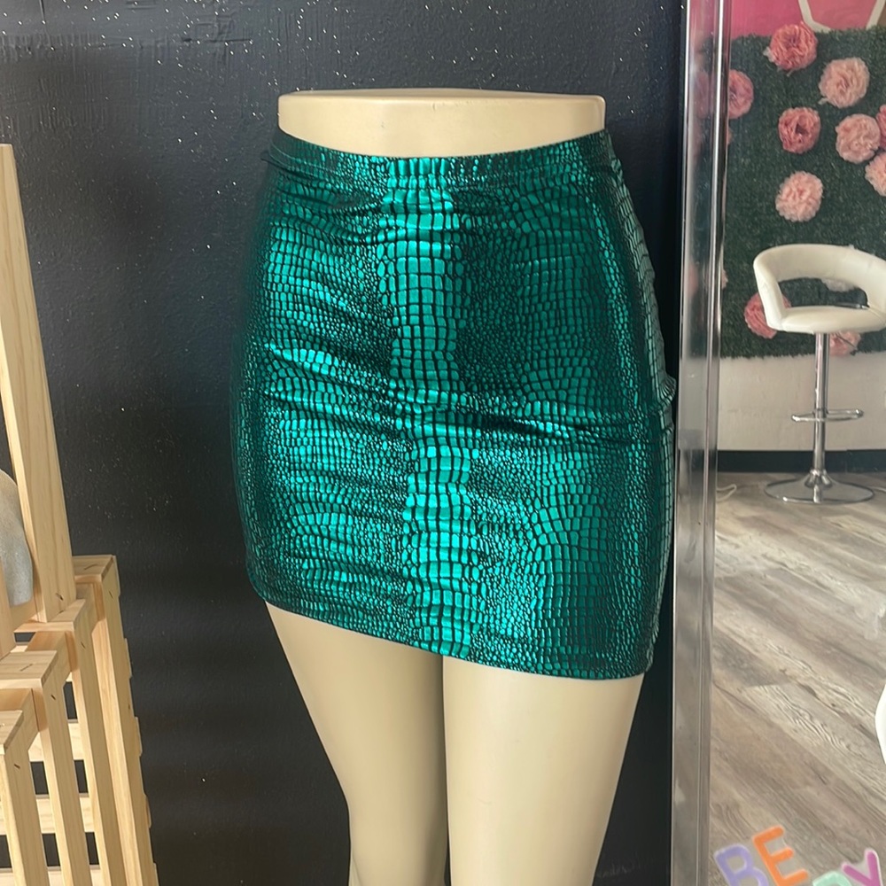 Snake Print Mini Skirt